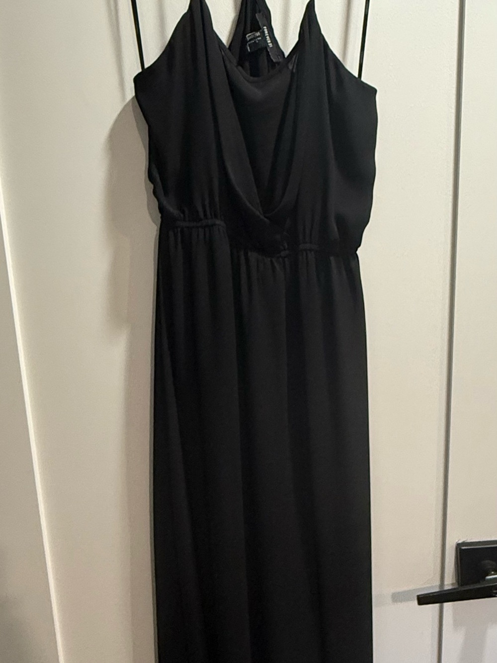 Forever 21 Black Cowl Neck Sleeveless Maxi Dress